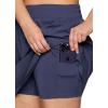 imageRBX Active Womens Plus Size Stretch Woven Athletic Skort with Attached Bike Short and PocketsSmoke Blue