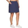 imageRBX Active Womens Plus Size Stretch Woven Athletic Skort with Attached Bike Short and PocketsSmoke Blue