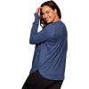imageRBX Active Womens Plus Size Workout Top with Thumbholes Buttery Soft Lightweight Long Sleeve Tunic Yoga Top for WomenBlue Shadow Heather