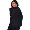 imageRBX Active Womens Plus Size Workout Top with Thumbholes Buttery Soft Lightweight Long Sleeve Tunic Yoga Top for WomenF22 Blackgrey Heather