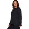 imageRBX Active Womens Plus Size Workout Top with Thumbholes Buttery Soft Lightweight Long Sleeve Tunic Yoga Top for WomenF22 Blackgrey Heather