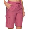 imageRBX Active Womens Relaxed Fit Breathable Ventilated Stretch Woven Athletic Walking Short with PocketsBerry Beauty 11inch