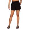 imageRBX Active Womens Relaxed Fit Breathable Ventilated Stretch Woven Athletic Walking Short with PocketsOverlap Black