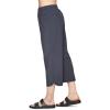 imageRBX Active Womens Relaxed Fit Lightweight Quick Drying Stretch Woven Pants with PocketsCapri Charcoal