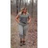 imageRBX Active Womens Relaxed Fit Lightweight Quick Drying Stretch Woven Pants with PocketsCapri Smoke Sage