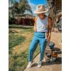 imageRBX Active Womens Relaxed Fit Lightweight Quick Drying Stretch Woven Pants with PocketsTulip Hem Blue