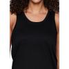 imageRBX Active Womens Sleeveless Athletic Performance Running Workout Yoga Tank Top with Mesh VentilationHeather Mesh Black