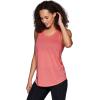 imageRBX Active Womens Sleeveless Athletic Performance Running Workout Yoga Tank Top with Mesh VentilationHeather Mesh Coral