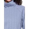 imageRBX Active Womens Ultra Soft Quilted Cowl Neck Pullover SweatshirtCable Light Blue