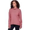 imageRBX Active Womens Ultra Soft Quilted Cowl Neck Pullover SweatshirtJacquard Dusty Clay