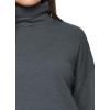 imageRBX Active Womens Ultra Soft Quilted Cowl Neck Pullover SweatshirtJacquard Greygreen