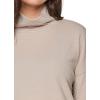 imageRBX Active Womens Ultra Soft Quilted Cowl Neck Pullover SweatshirtJacquard Sand