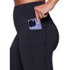 imageRBX Active Womens Ultra Soft Solid Workout Running Yoga Leggings with PocketsCloud Black