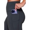 imageRBX Active Womens Ultra Soft Solid Workout Running Yoga Leggings with PocketsCloud Charcoal