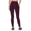 imageRBX Active Womens Ultra Soft Solid Workout Running Yoga Leggings with PocketsSolid Plum Purple
