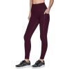 imageRBX Active Womens Ultra Soft Solid Workout Running Yoga Leggings with PocketsSolid Plum Purple