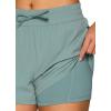imageRBX Active Womens Workout Running Shorts with Attached Bike ShortArctic