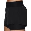imageRBX Active Womens Workout Running Shorts with Attached Bike ShortLaser Mesh Black