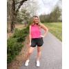 imageRBX Active Womens Workout Running Shorts with Attached Bike ShortSeersucker Navy