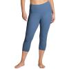 imageRBX Activewear Plus Size Legging for Women in Capri Length High Waist Squat Proof Running Yoga Pants with PocketsMoonlight Blue