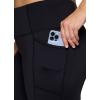 imageRBX Activewear Plus Size Legging for Women in Capri Length High Waist Squat Proof Running Yoga Pants with PocketsSolid Black