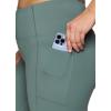 imageRBX Activewear Plus Size Legging for Women in Capri Length High Waist Squat Proof Running Yoga Pants with PocketsSolid Sea Green