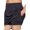 imageRBX Plus Size Longer Length Skort for Women Quick Drying Woven Pickleball Golf Skort with Pockets for Tennis Hiking RunningLong Charcoal