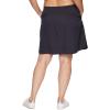 imageRBX Plus Size Longer Length Skort for Women Quick Drying Woven Pickleball Golf Skort with Pockets for Tennis Hiking RunningLong Charcoal