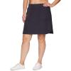 imageRBX Plus Size Longer Length Skort for Women Quick Drying Woven Pickleball Golf Skort with Pockets for Tennis Hiking RunningLong Charcoal