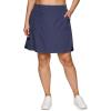 imageRBX Plus Size Longer Length Skort for Women Quick Drying Woven Pickleball Golf Skort with Pockets for Tennis Hiking RunningSmoke Blue