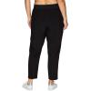 imageRBX Womens Plus Size Ankle Pant with Pockets Lightweight Quick Drying Woven Weekend PantsRibbed Side Black
