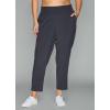 imageRBX Womens Plus Size Ankle Pant with Pockets Lightweight Quick Drying Woven Weekend PantsRibbed Side Charcoal