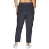 imageRBX Womens Plus Size Ankle Pant with Pockets Lightweight Quick Drying Woven Weekend PantsRibbed Side Charcoal