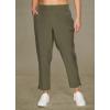 imageRBX Womens Plus Size Ankle Pant with Pockets Lightweight Quick Drying Woven Weekend PantsRibbed Side Olive