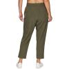 imageRBX Womens Plus Size Ankle Pant with Pockets Lightweight Quick Drying Woven Weekend PantsRibbed Side Olive