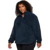 imageRBX Womens Plus Size Faux Fur Sherpa Sweatshirt Mock 14 Zip Sweater For Women