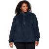 imageRBX Womens Plus Size Faux Fur Sherpa Sweatshirt Mock 14 Zip Sweater For Women