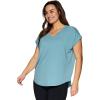 imageRBX Womens Plus Size VNeck Soft Jersey Everyday Yoga TShirt Tunic S21 Teal 2X
