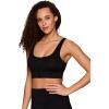 imageRBX Womens Yoga Gym Bra Athletic Fashion Lounge MediumLow Impact Sports BraZip Black