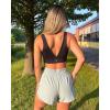 imageRBX Womens Yoga Gym Bra Athletic Fashion Lounge MediumLow Impact Sports BraZip Smoke Sage