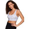 imageRBX Womens Yoga Gym Bra Athletic Fashion Lounge MediumLow Impact Sports BraZip White Camo