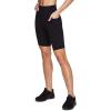 imageRBX Active Biker Shorts for Women Yoga Shorts Squat Proof High Waisted Spandex Shorts with PocketsBlack Solid 9inch