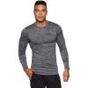 imageRBX Active Mens Athletic Performance Long Sleeve Crew Neck Fleece Lined Insulated Fitted Base Layer TShirtF19 Grey