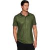 imageRBX Active Mens Golf Shirt Short Sleeve Quick Drying Performance Polo ShirtTonal Geo Olive