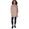 imageRBX Active Womens 14 Zip Fleece Tunic Sweatshirt Dress Mock Neck Sweater Dress with PocketsLatte Heather Mock