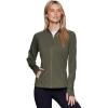 imageRBX Active Womens Athletic Breathable Lightweight Zip Up Running Jacket with PocketsThyme Greenzip Pocket