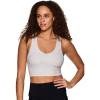 imageRBX Active Womens Athletic Fashion Racerback Seamless Low Impact Workout Sports BraTonal Zebra Light Sand