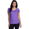 imageRBX Active Womens Athletic Quick Dry Space Dye Short Sleeve Yoga TShirtSpace Dye Violet Indigo