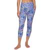 imageRBX Active Womens Capris Leggings Yoga Athletic Workout Cropped LeggingsFlower Bed Multi