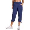 imageRBX Active Womens Cargo Capri Pant with Pockets Fashion Lightweight Woven with DrawstringTwilight Blue